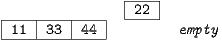                 |22-|
|-11-|33-|44-|  -----  empty
--------------  